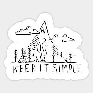 Hand Drawn Keep it Simple T-shirt Sticker